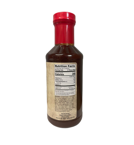Randy's Spicy BBQ Sauce, 16oz